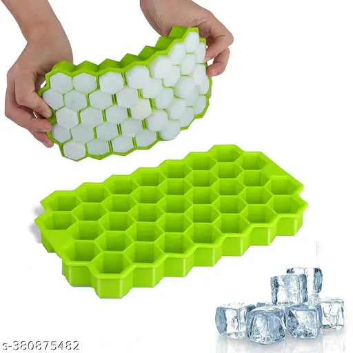 2 Pack Silicone Ice Cube Trays with Flexible 32-Ice Trays BPA Free, for Cake Chocolate Mould Kitchen Baking Tools, W hiskey, Cocktail, Stackable Flexible Safe Ice Cube Molds (2 pcs)