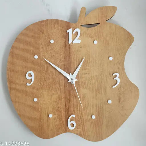 wall clock Home & Kitchen Home Décor Clocks for home office wall decoration big size wooden watch ghadi under 300 Apple