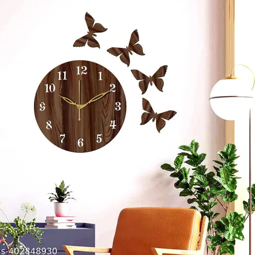 Vacesa Decor 001-Wenge 25x25cm Wall Clock For Home Decor | Office Decor | Living Designer Wooden Wall Clock