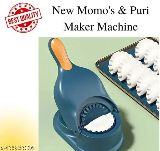 1 Pcs new blue Momos Maker,2 in 1 Dumpling Maker,Ghughra Momos Maker Machine, Puri Maker,Dumpling Puri Maker (NAVY BLUE 1 Pcs)