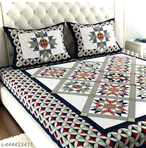 100% cotton double bed bedsheet (90x100)