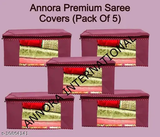 Super Saver Dhamakaa Offer- Saree Cover Storage Cover (Pack Of 5)