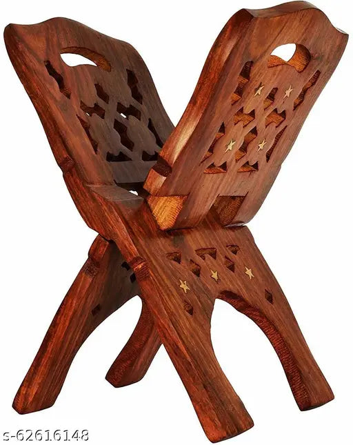 Online Quality Store book reading stand seesham Wooden Brown Rehal (Width (Open) = 16 cm : Height (Open) = 7 cm)