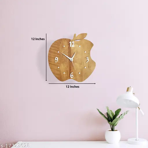 wall clock Home & Kitchen Home Décor Clocks for home office wall decoration big size wooden watch ghadi under 300 Apple